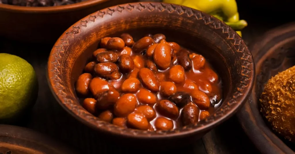 Close-up bowl of beans