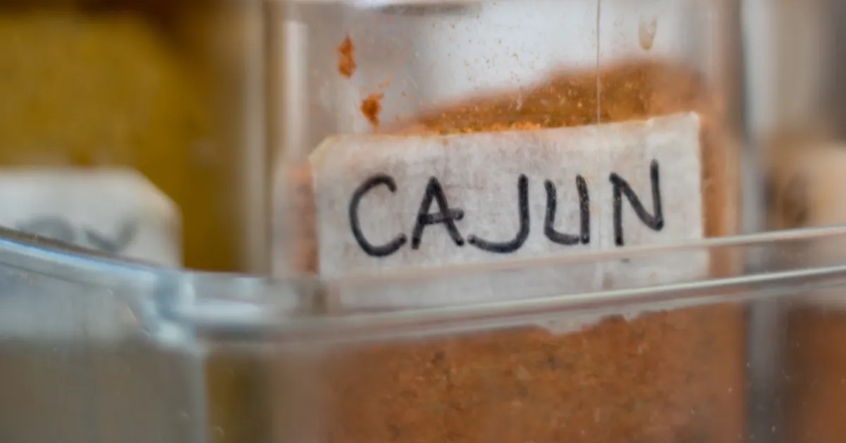 A bottle of Cajun seasoning 