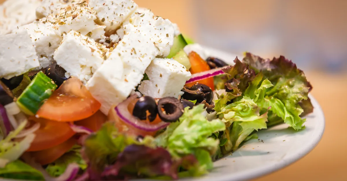 greek Seasoning on a greek salad