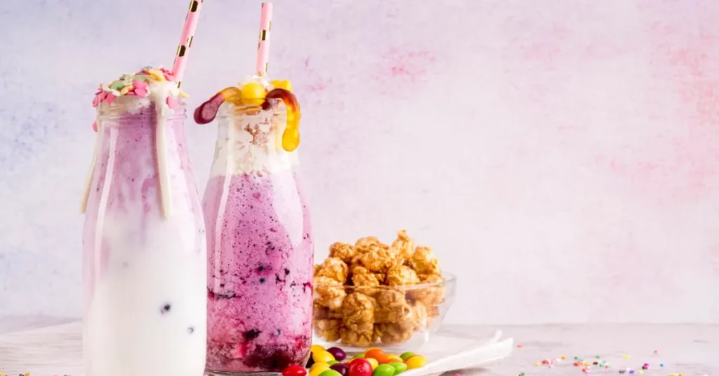 a homemade purple Grimace Shake