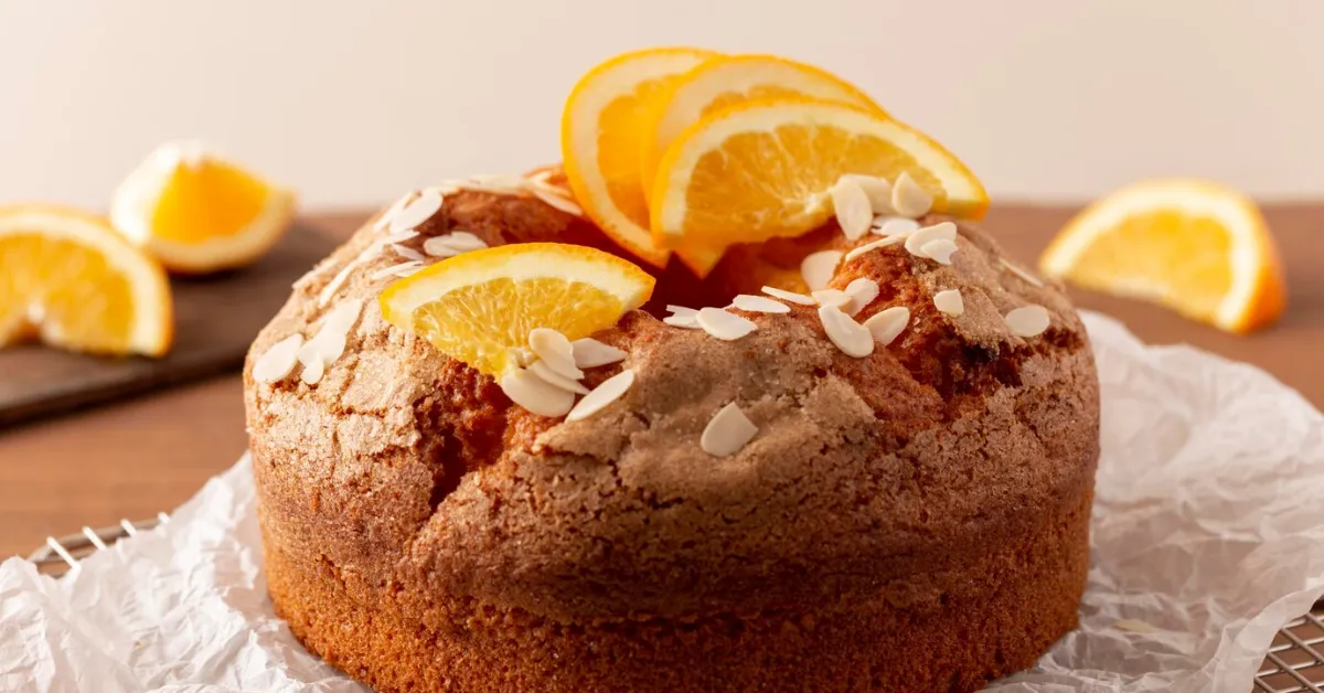 Typical Cake with oranges slices on the top