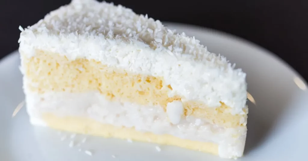 piece of coconut cake