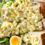Egg salad without mustard sandwich
