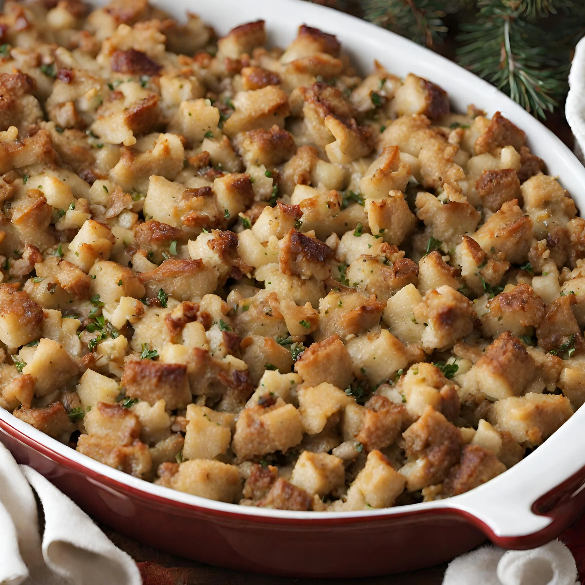 Stuffing, a savory dish popular during the holiday season
