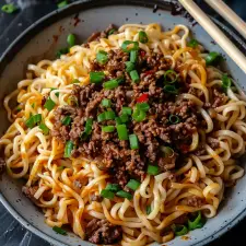 Mongolian Ground Beef Noodles-image