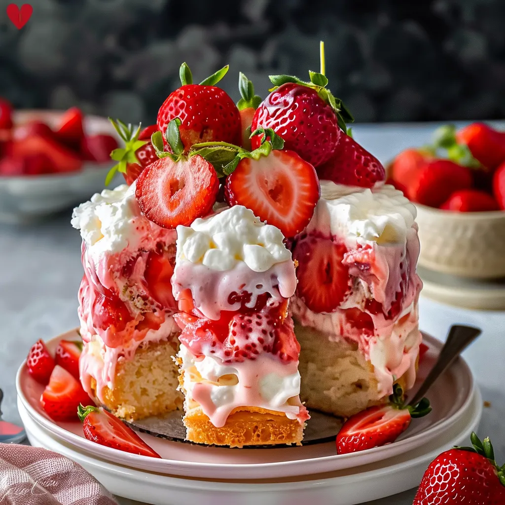 Strawberry Earthquake Cake - Recipes Smile