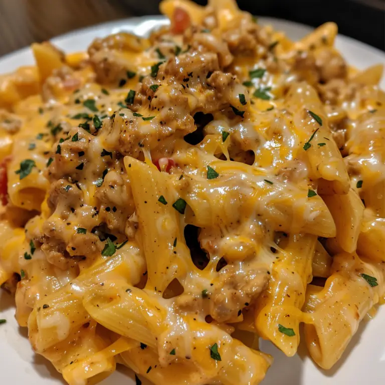 CHEESY TACO CREAM CHEESE PASTA - Recipes Smile