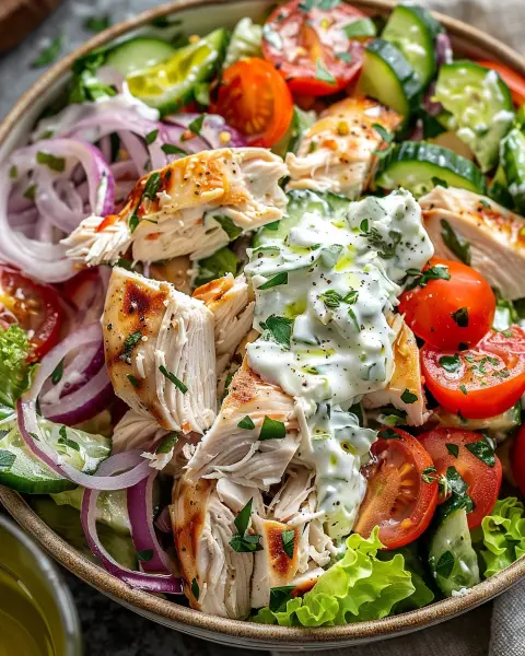 TZATZIKI CHICKEN SALAD - Recipes Smile