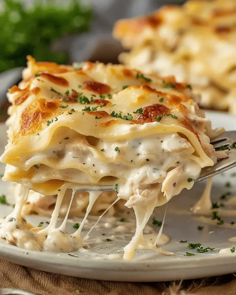 Creamy White Cheese Chicken Lasagna - Recipes Smile