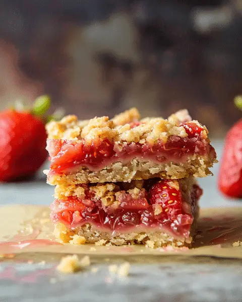 Strawberry Rhubarb Bars Recipes Smile