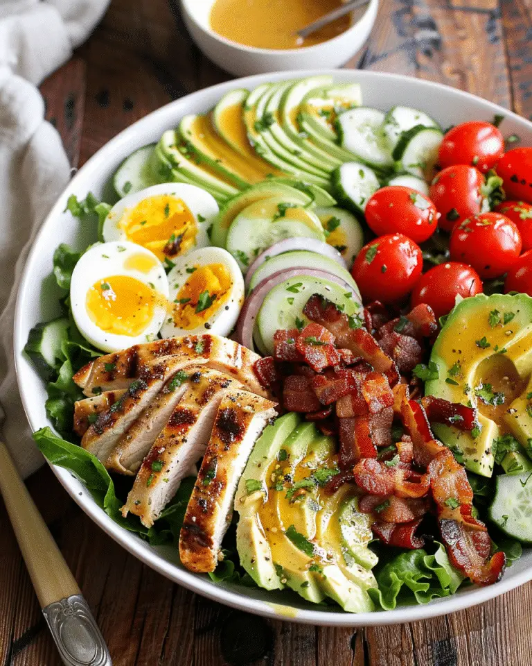 Grilled Chicken Cobb Salad with Honey Dijon Dressing (Paleo) - Recipes ...