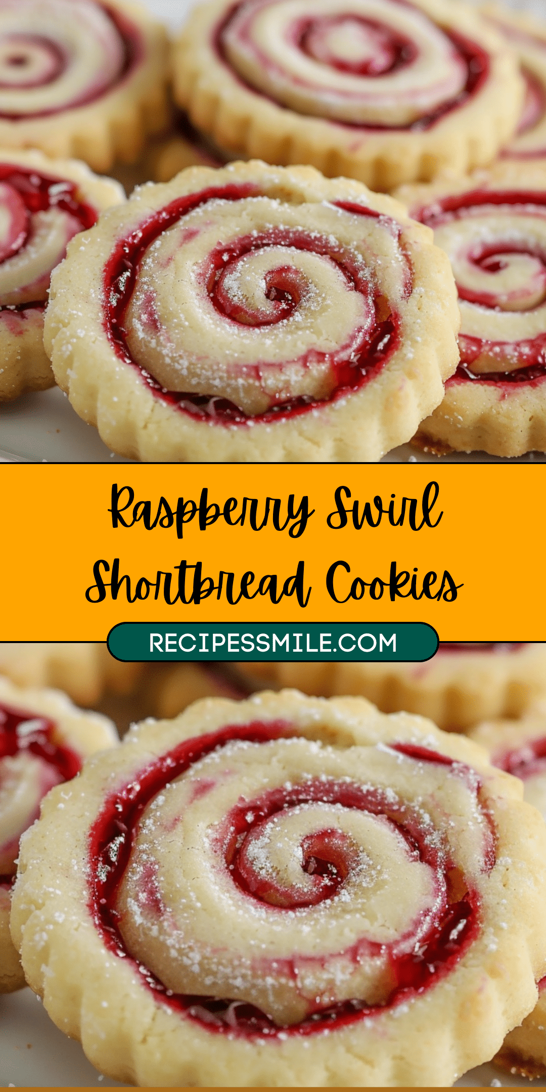 Raspberry Swirl Shortbread Cookies - Recipes Smile