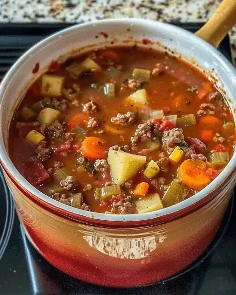 Vegetable Beef Soup - Recipes Smile