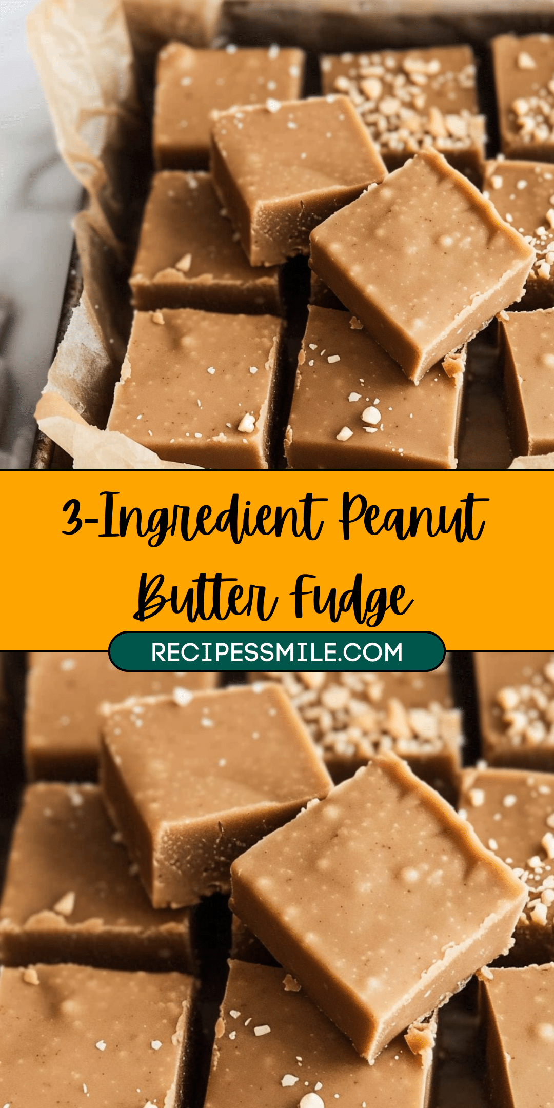 3-Ingredient Peanut Butter Fudge - Recipes Smile