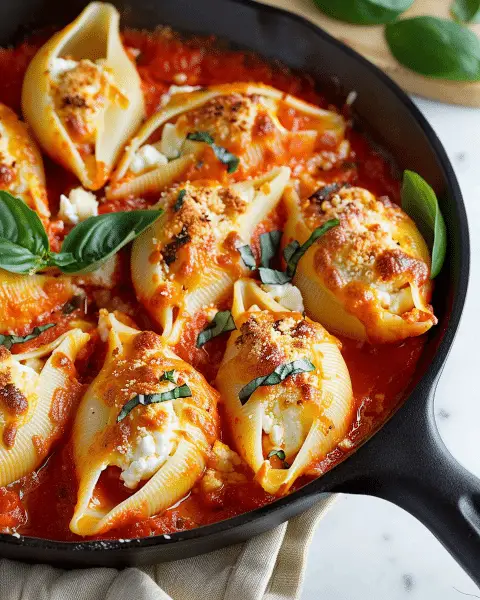 Ricotta Stuffed Shells - Recipes Smile