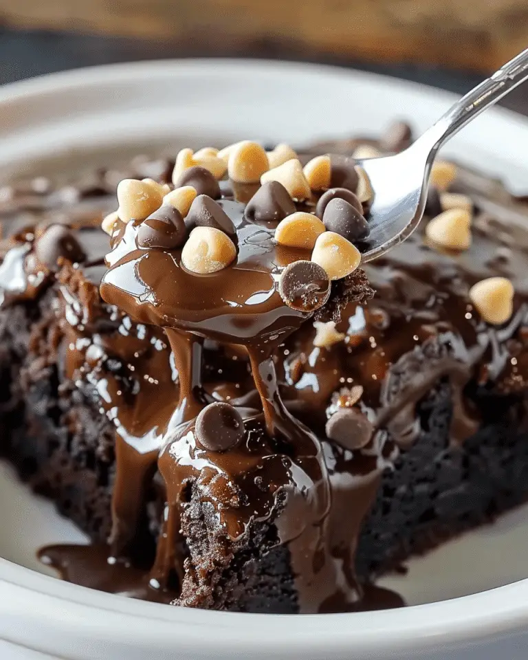 Slow Cooker Double Chocolate Peanut Butter Pudding Cake - Recipes Smile