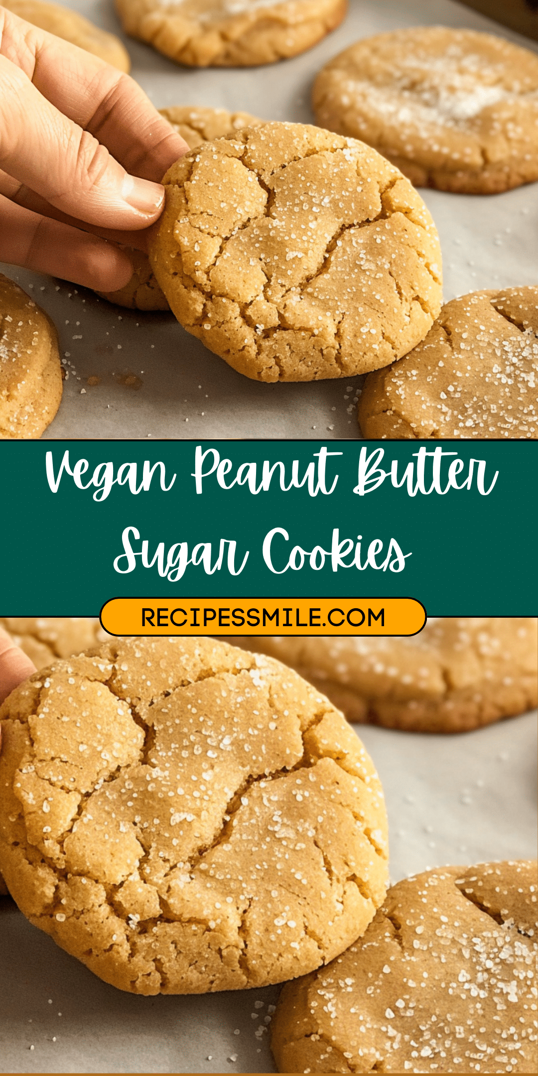 Vegan Peanut Butter Sugar Cookies - Recipes Smile