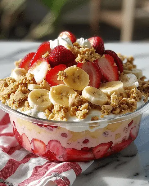 Strawberry Crunch Banana Pudding - Recipes Smile