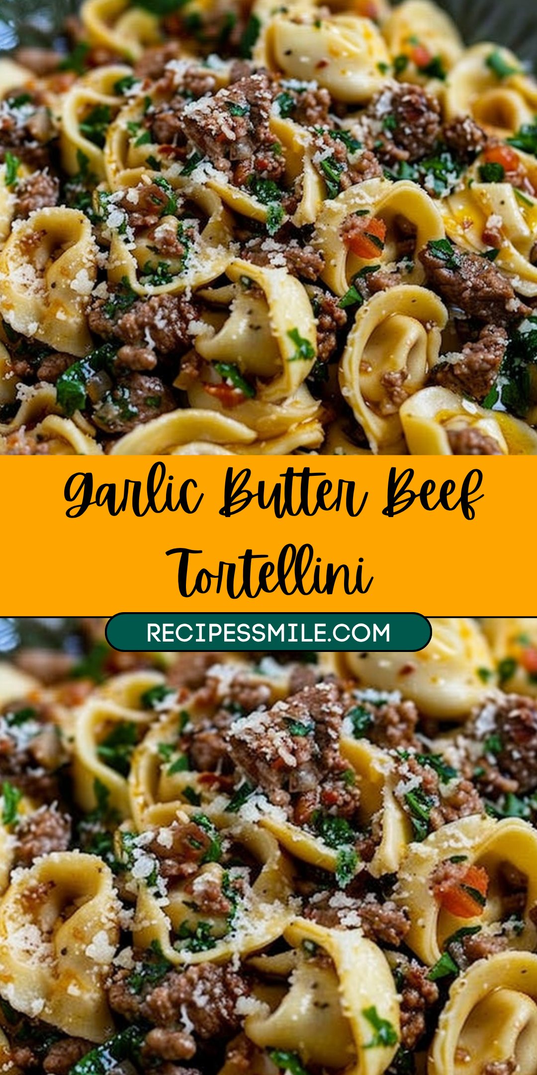 Garlic Butter Beef Tortellini - Recipes Smile