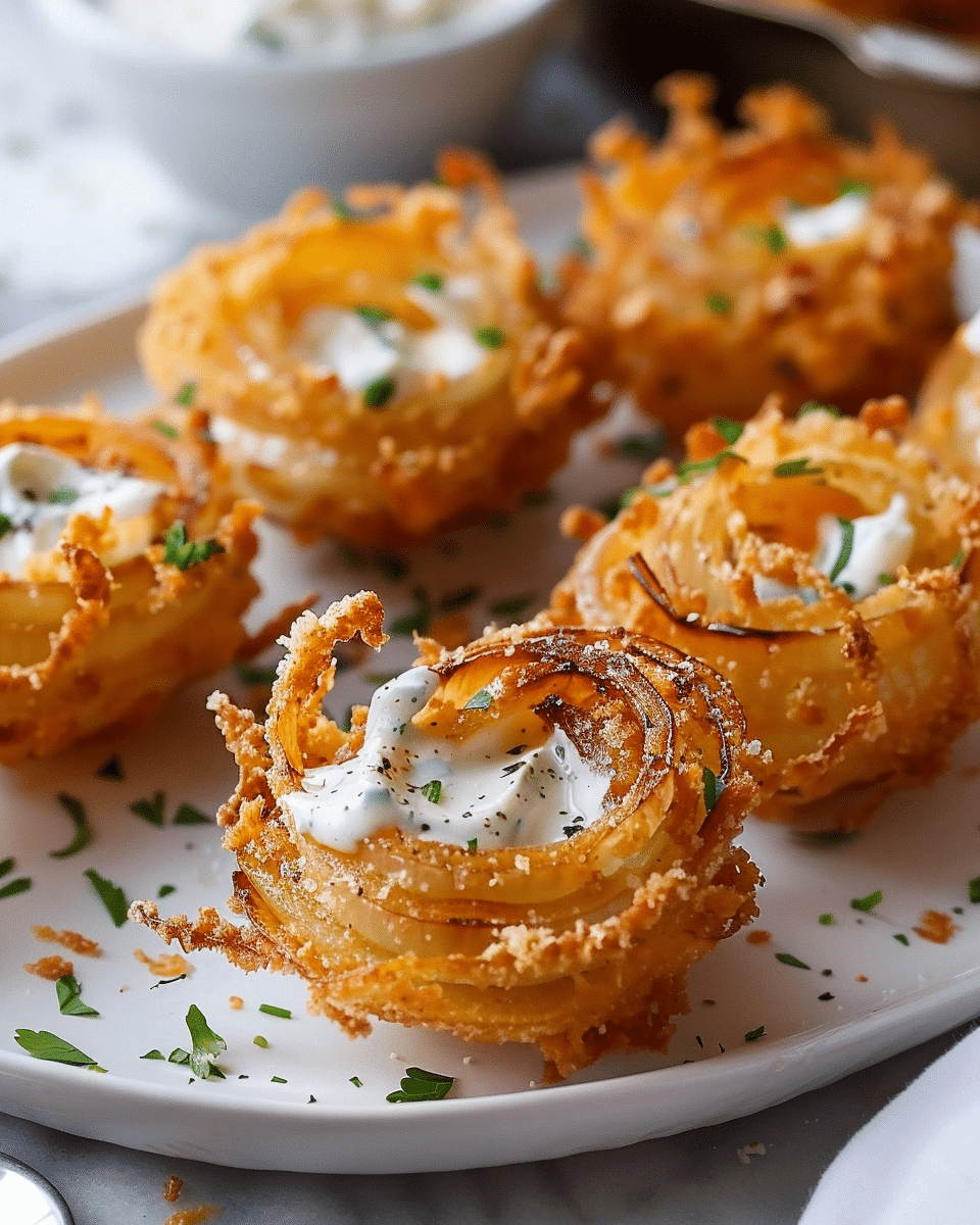 Crispy Mini Bloomin Onions With Buttermilk Ranch Recipes Smile Crispy Mini Bloomin Onions With Buttermilk Ranch Recipes Smile